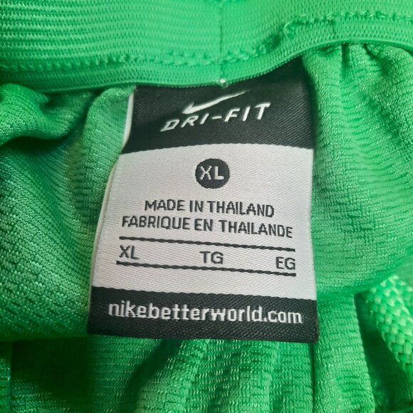 Nike Dri-FIT Basketball Shorts Men's XL Green Black Mesh 11" Inseam 682983-322 - Picture 5 of 11
